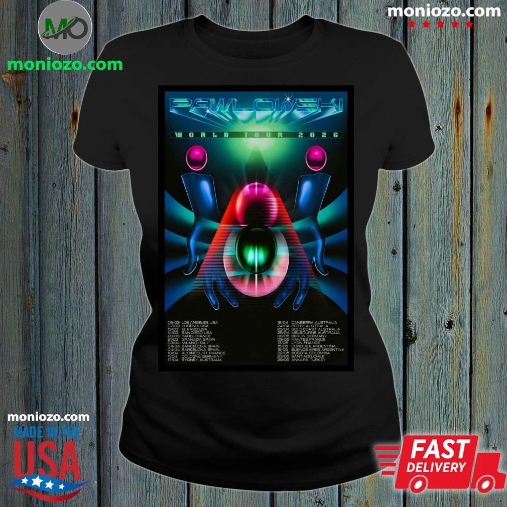 Original Pawlowski World Tour 2026 Poster T-shirt