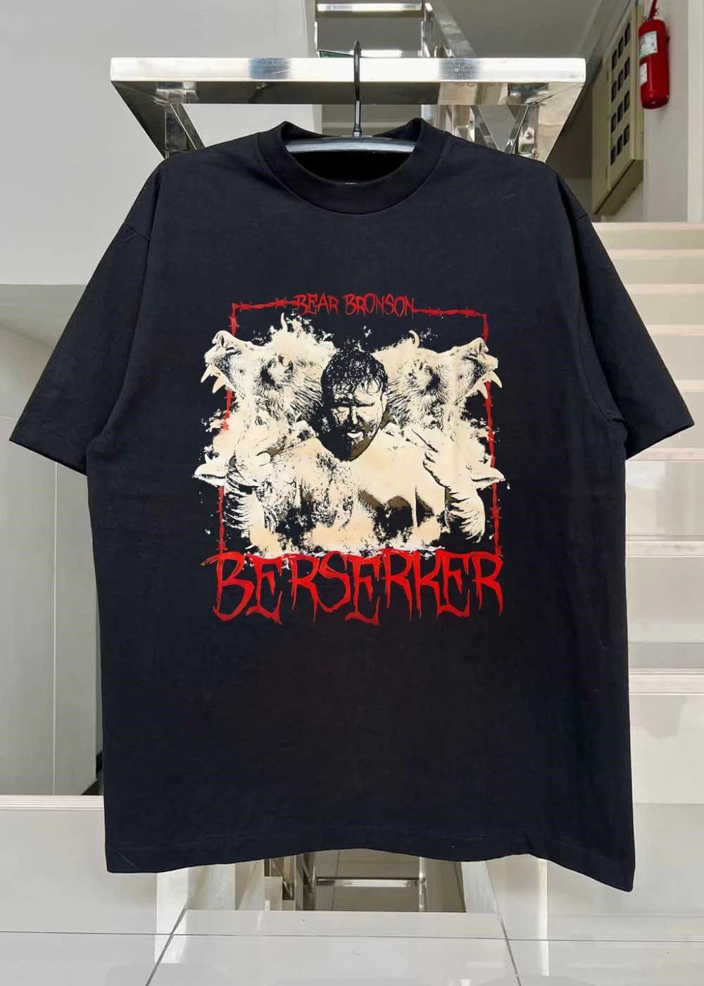 Bear Bronson Berserker Barbed Wire Wild Boar Wrestling Shirt