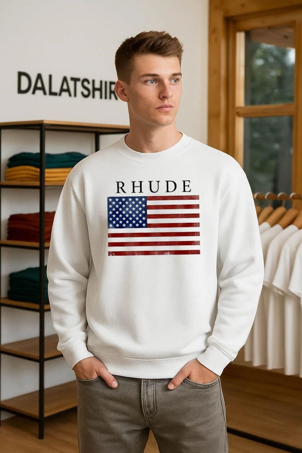 Asake Rhude Flag shirt