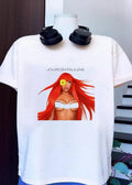 Jourdin Pauline Long Orange Hair Flower shirt
