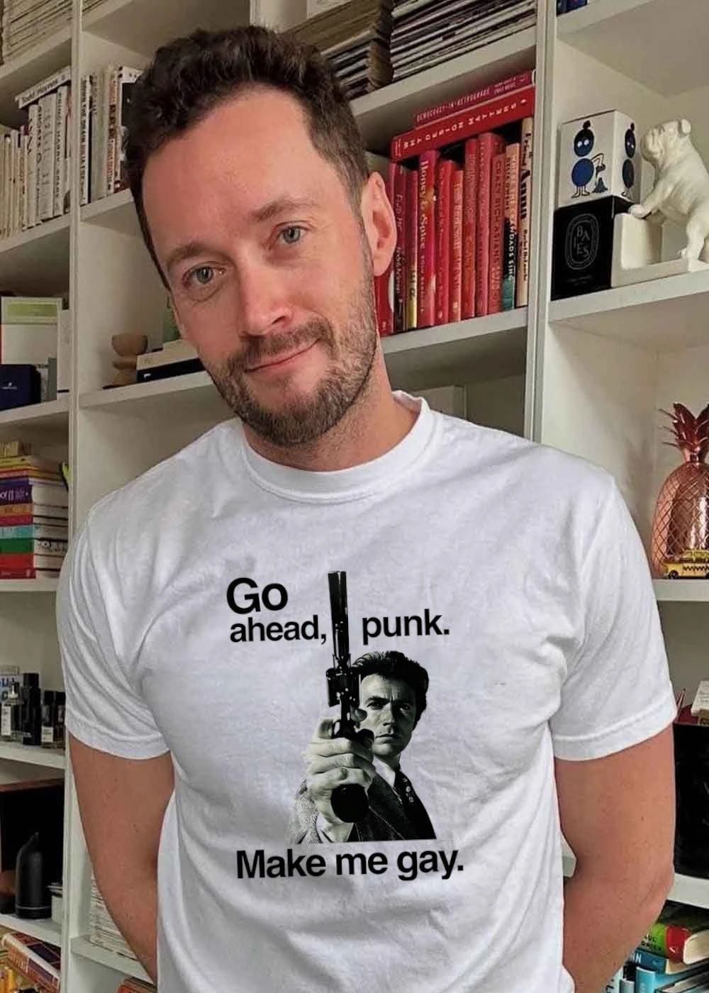Go ahead punk make me gay Clint Eastwood shirt