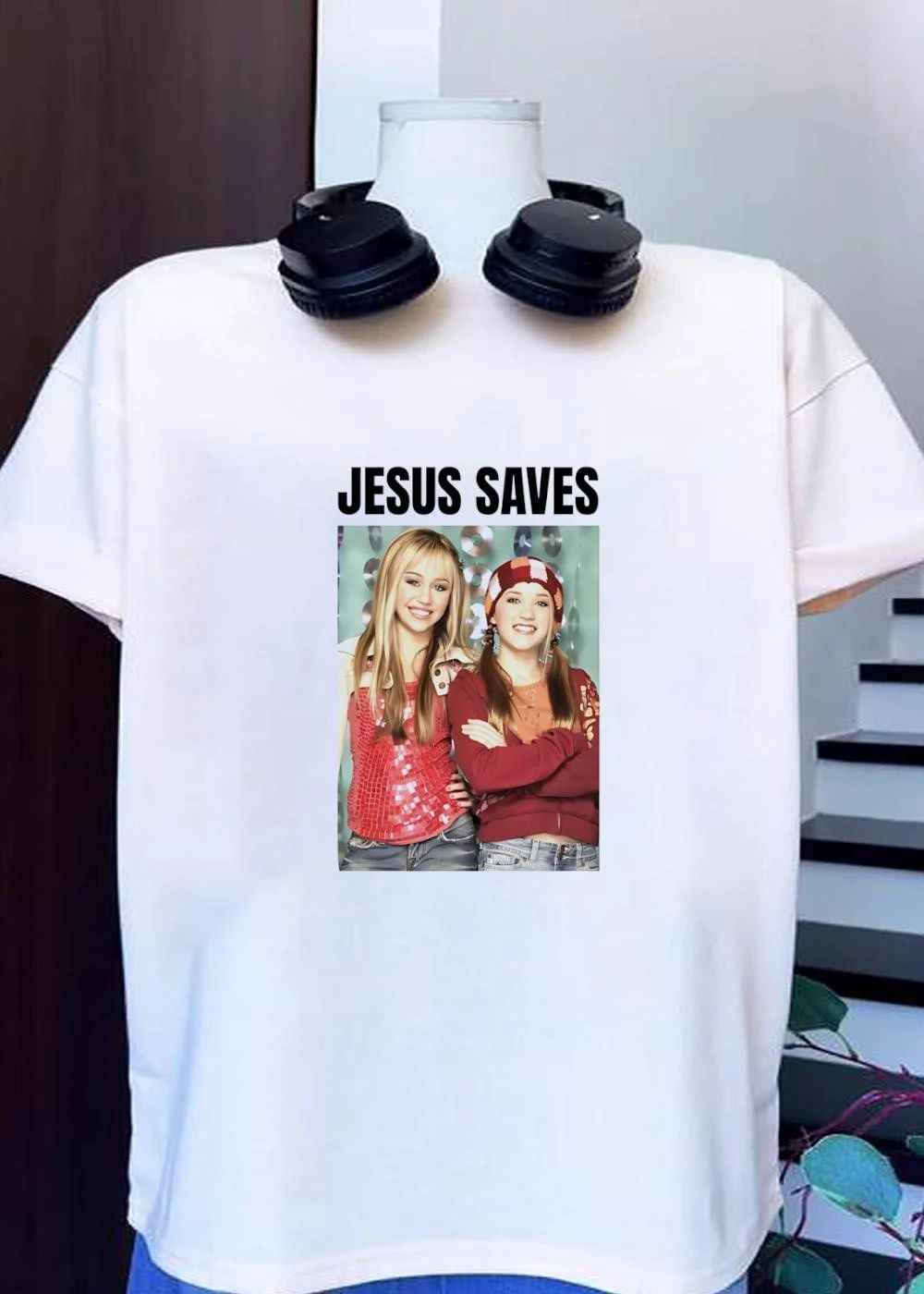 Jesus Saves Hannah Montana Miley Cyrus Emily Osment Shirt