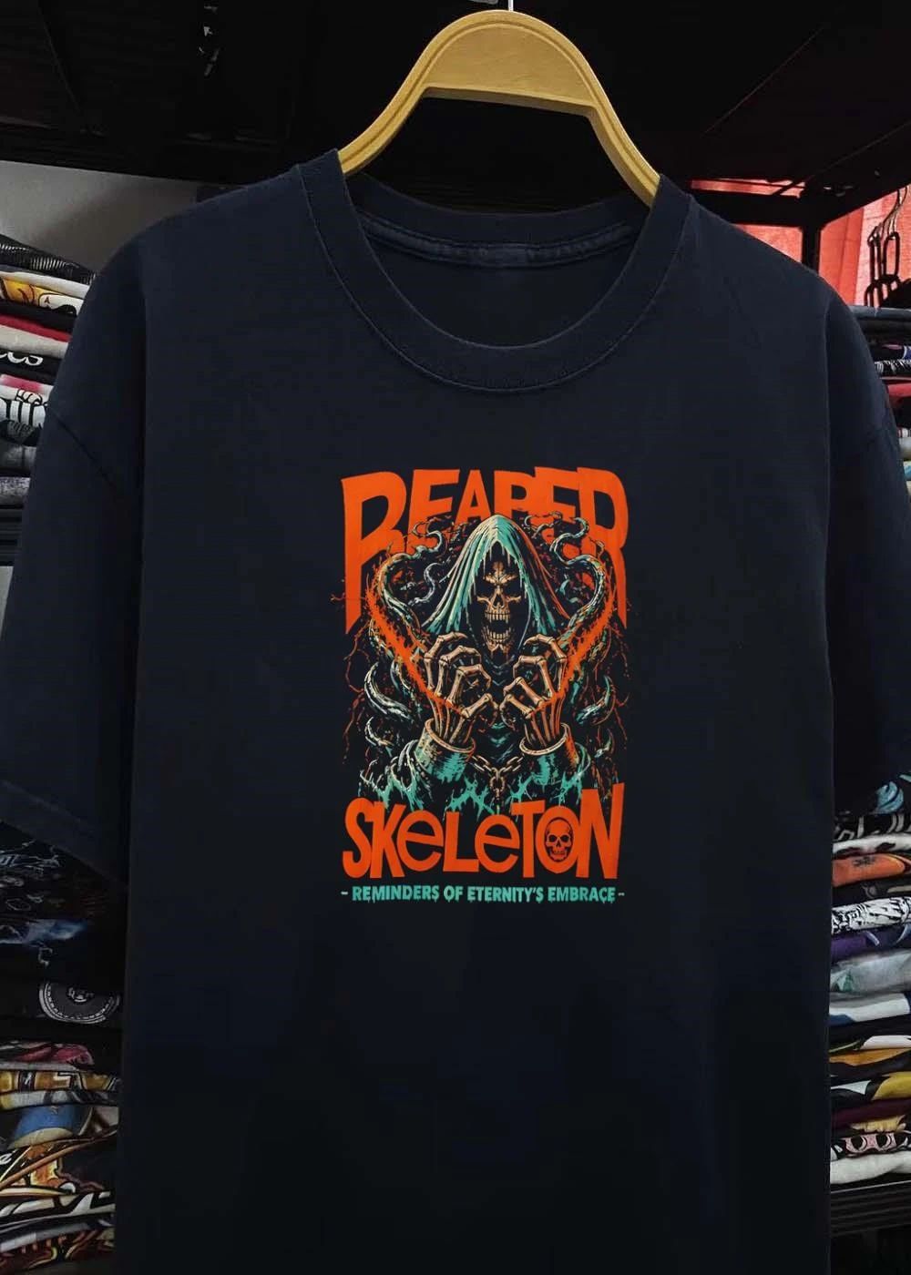 Reminders of Eternity’s Embrace Reaper Skeleton Reaching T-Shirt