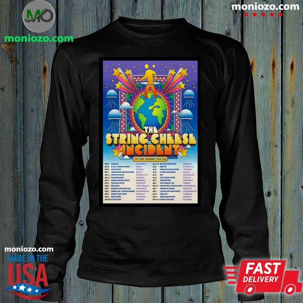 Original The String Cheese Incident Just Keep Spinning 2026 Shows Poster Shirt