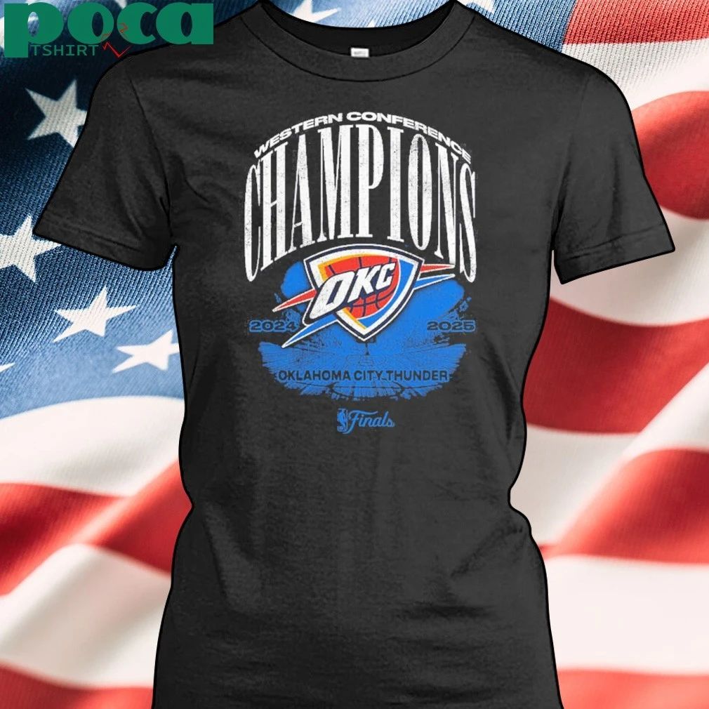 Oklahoma City Thunder Black 2025 Conference Champions Playoff Box Out shirt