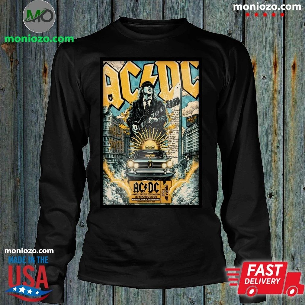 Original AC DC Estadio River Plate Buenos Aires Argentina Mar 27 2026 Poster T-Shirt – Best Gift for Music Fans