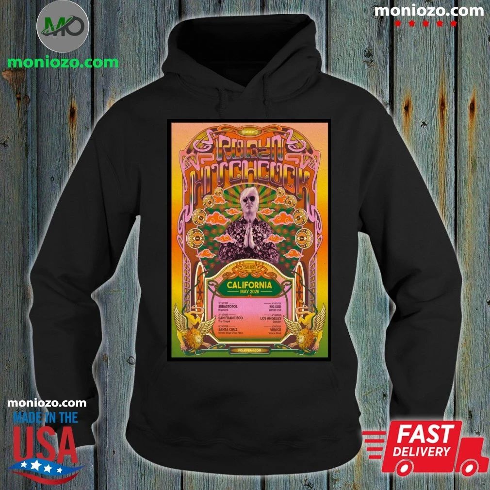 Original Robyn Hitchcock California 2026 Tour Poster Shirt