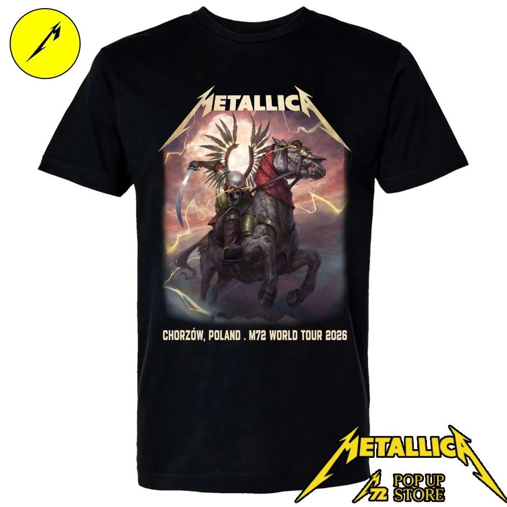 Metallica M72 Chorzów Pop-Up Shop 2026 limited-edition poster by Jakub Jagado Shirt