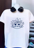 Cat Lover Floral Crown T-Shirt