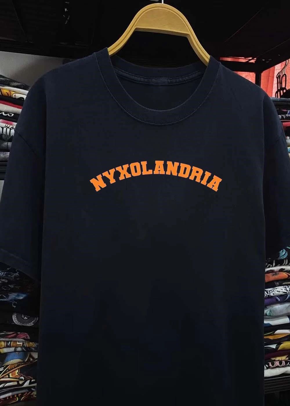 Nyxolandria Orange Text T-Shirt