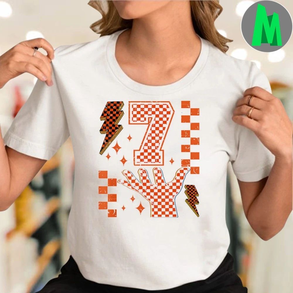 Number 7 Matching 67 Meme Checkered Halloween Shirt