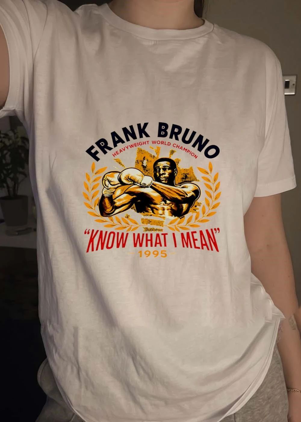 Frank Bruno Heavyweight World Champion Boxing know what I mean 1995 shirt
