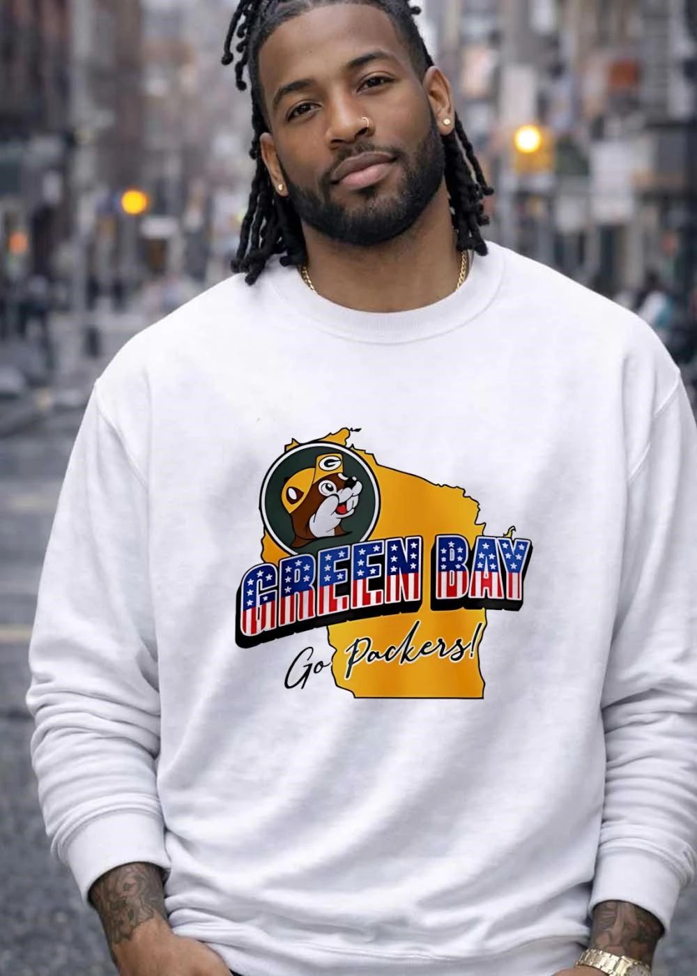 Green Bay Packers x Buc-ee’s Patriotic map shirt