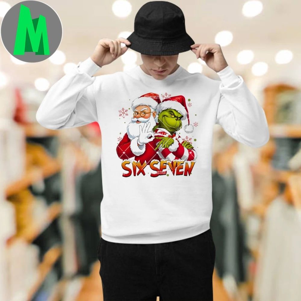 Santa Grinch Six Seven Meme Shirt