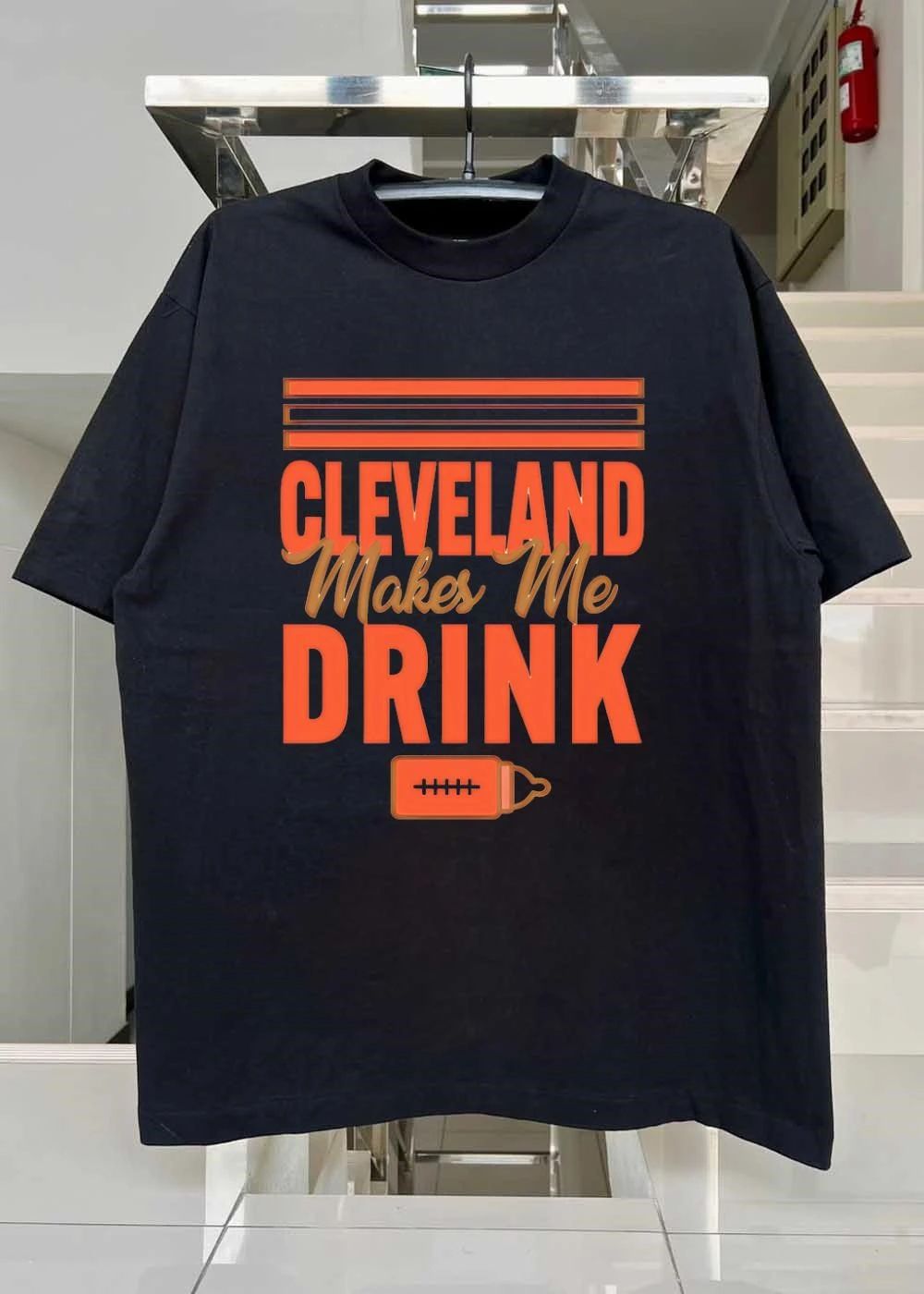 Cleveland Browns Fan Gift Apparel Cleveland Makes Me Drink Baby Bottle shirt