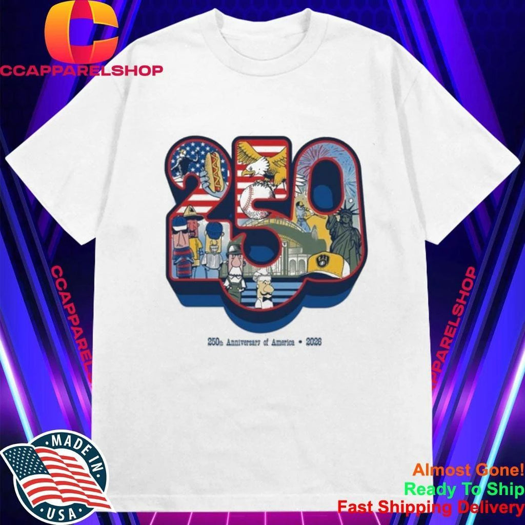 2026 Brewers 250th Anniversary Of America Night America’s Pastimes Shirt