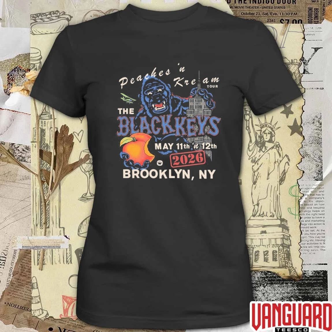 The Black Keys Peaches ‘N Kream Tour Brooklyn NY May 11-12 2026 t-shirt