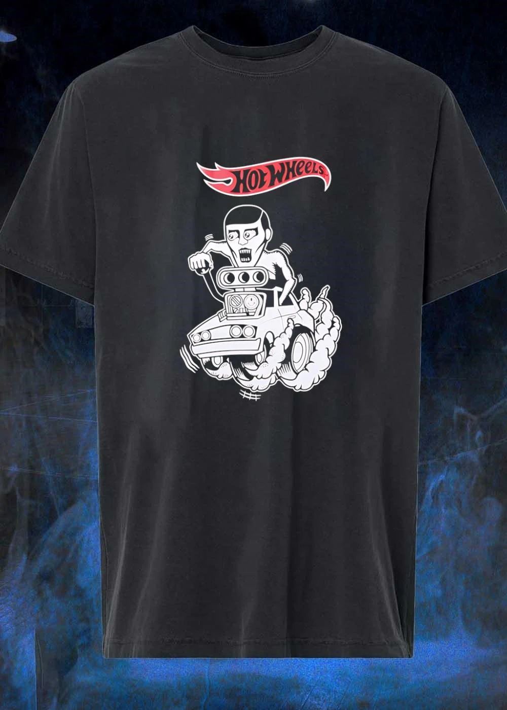 Wheels Driver Racing Car Black T-Shirt