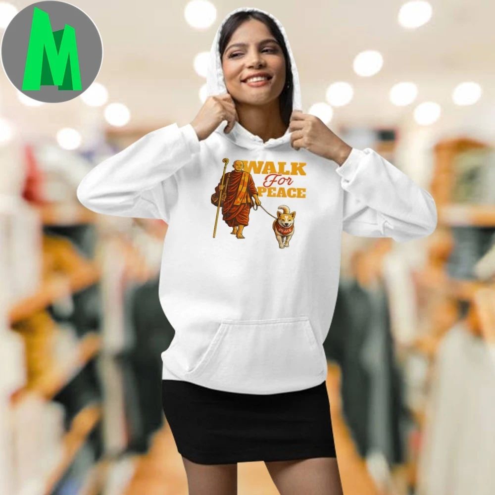 Original Peace Walking Monks And Aloka Dog Walk For Peace Shirts