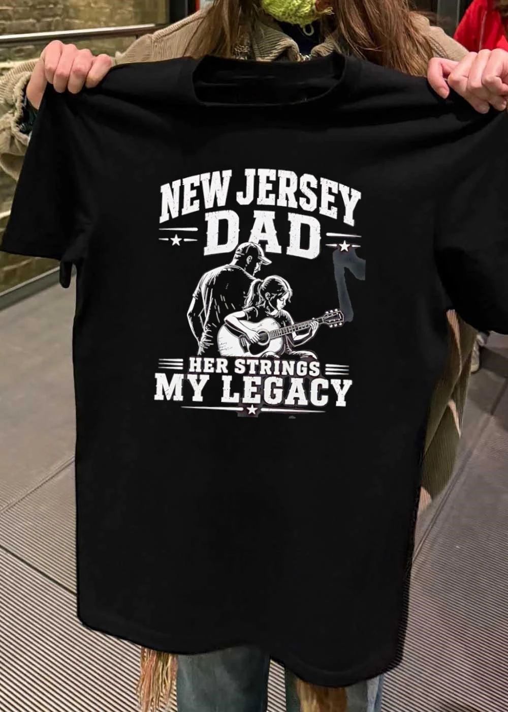 New Jersey Dad Her Strings My Legacy Guitar Father Daughter T-Shirt