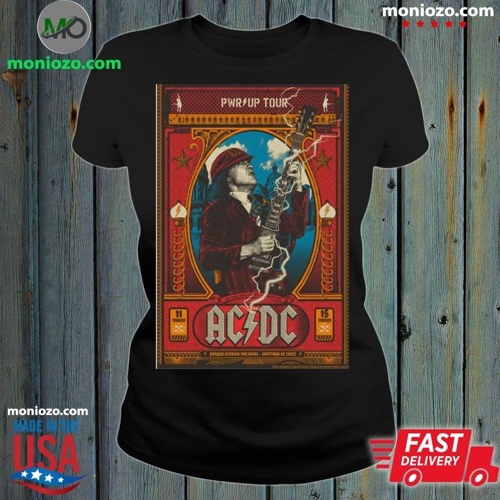 Original AC DC Mar 15 2026 Poster Santiago Chile Shirt