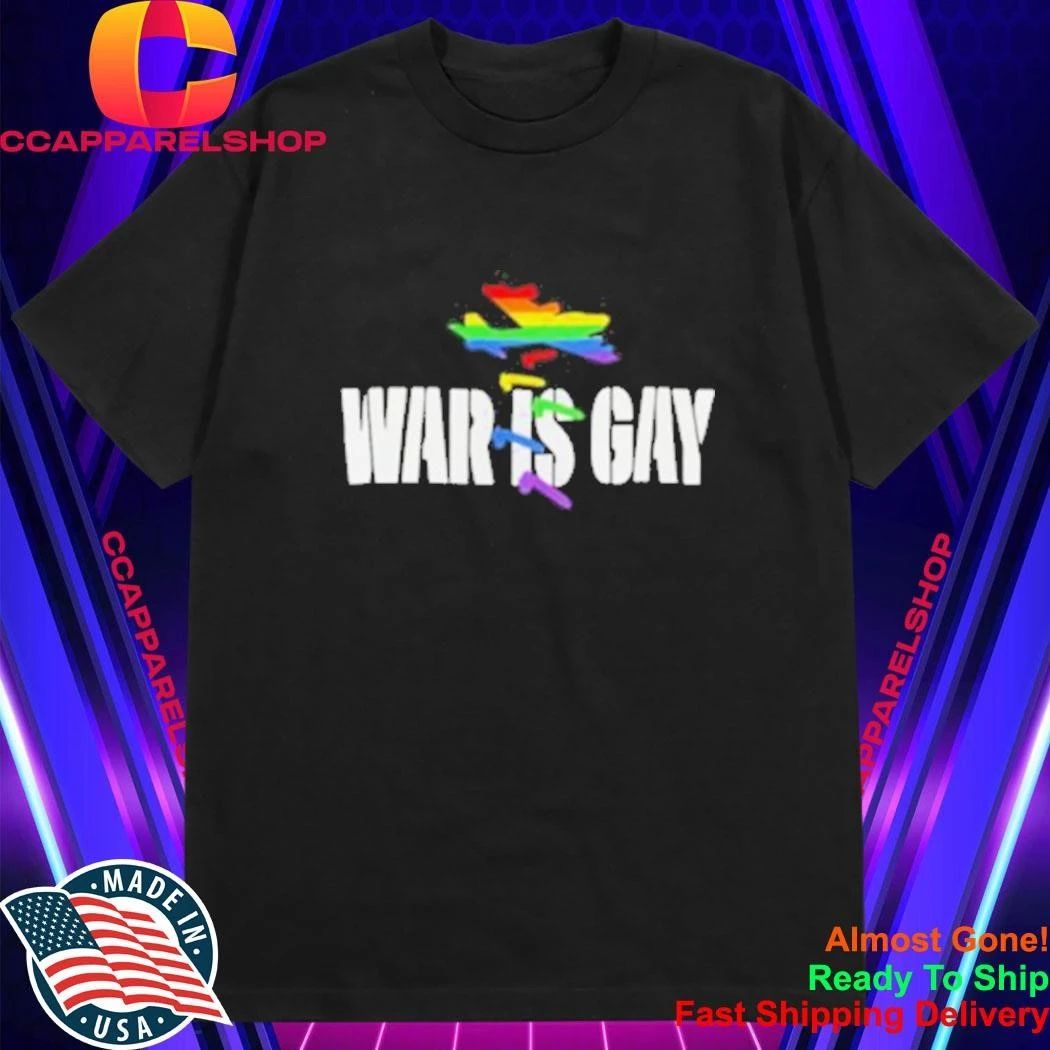 War Is Gay Rainbow Plane Shirt