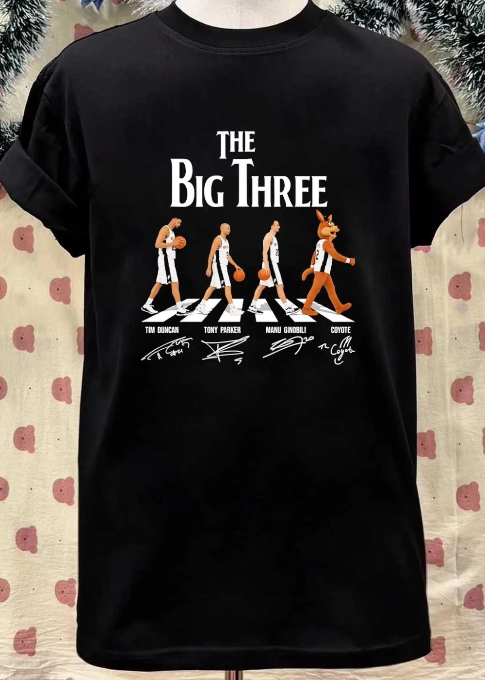The Big Three Tim Duncan Tony Parker Manu Ginobili Coyote Spurs T-Shirt