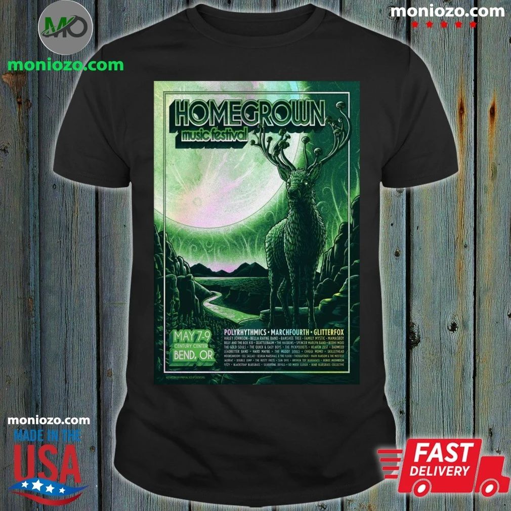 Original Homegrown Music Festival Bend OR 5 7-5 9 2026 Poster Shirt