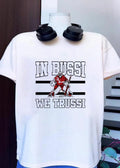 In Bussi We Trussi Hockey Goalie Print Shirt