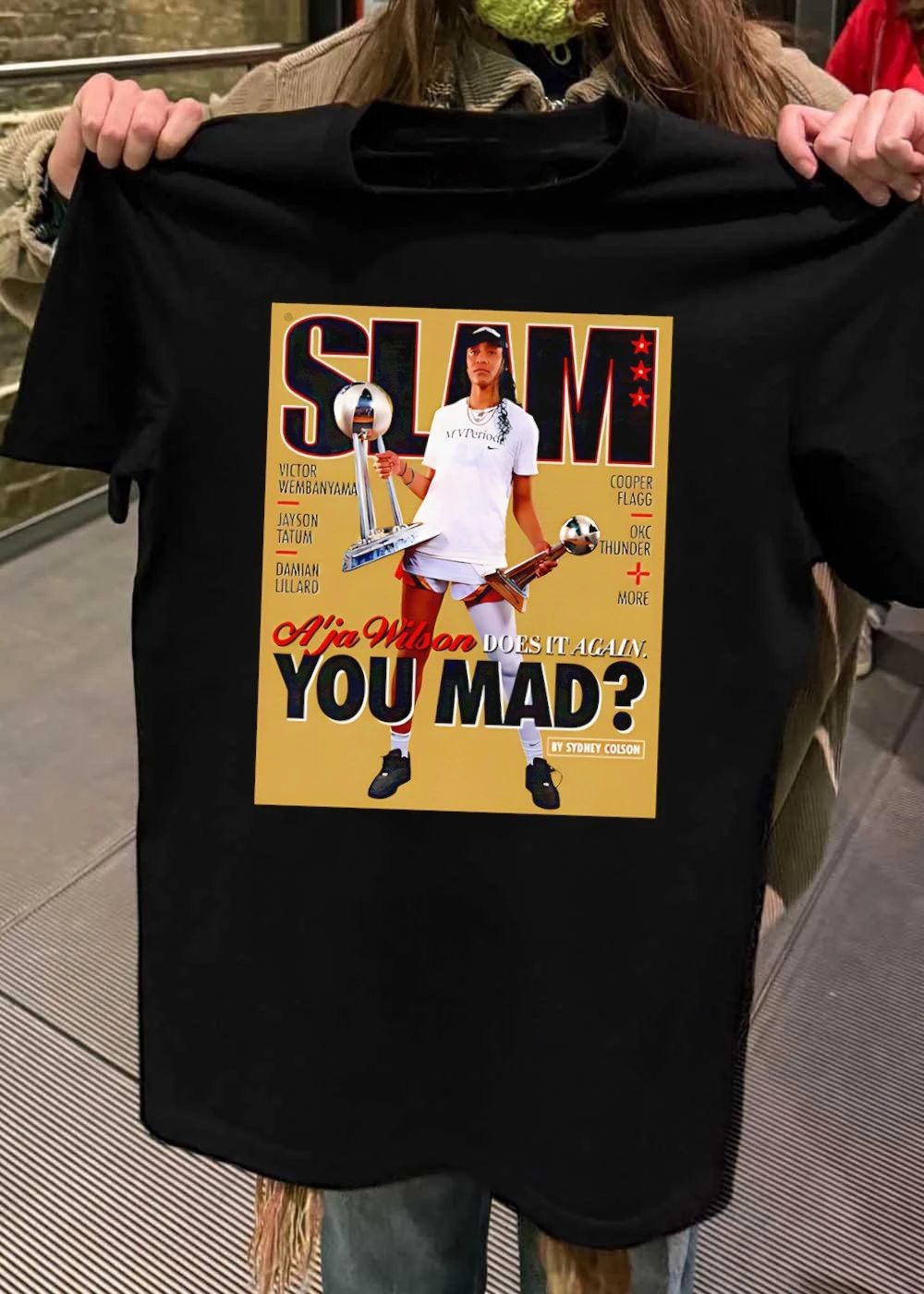 A’ja Wilson Las Vegas Aces WNBA SLAM shirt