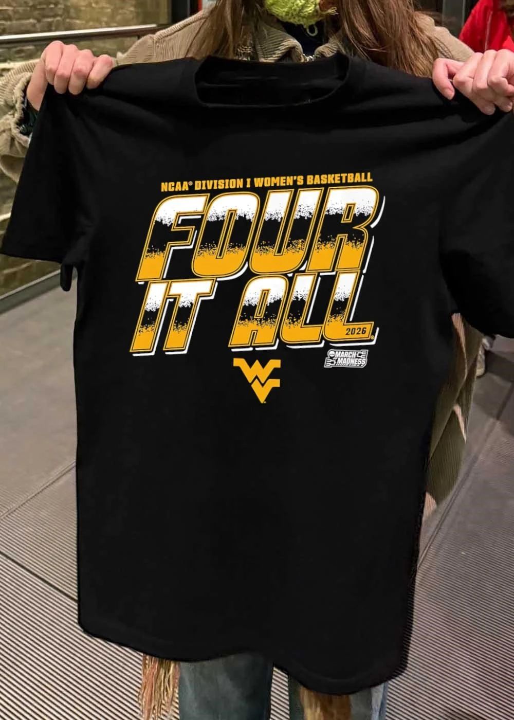 NCAA Division I Womens Basketball Four It All March Madness 2026 West Virginia Mountaineers shirt