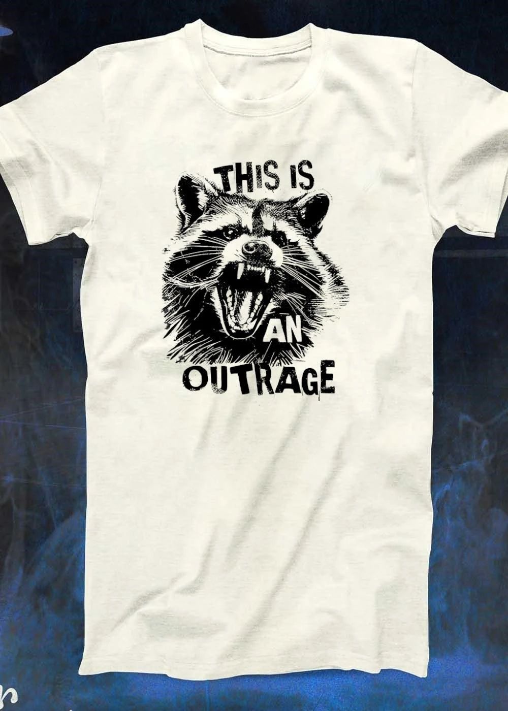 This Is An Outrage Angry Raccoon Graphic Shirt