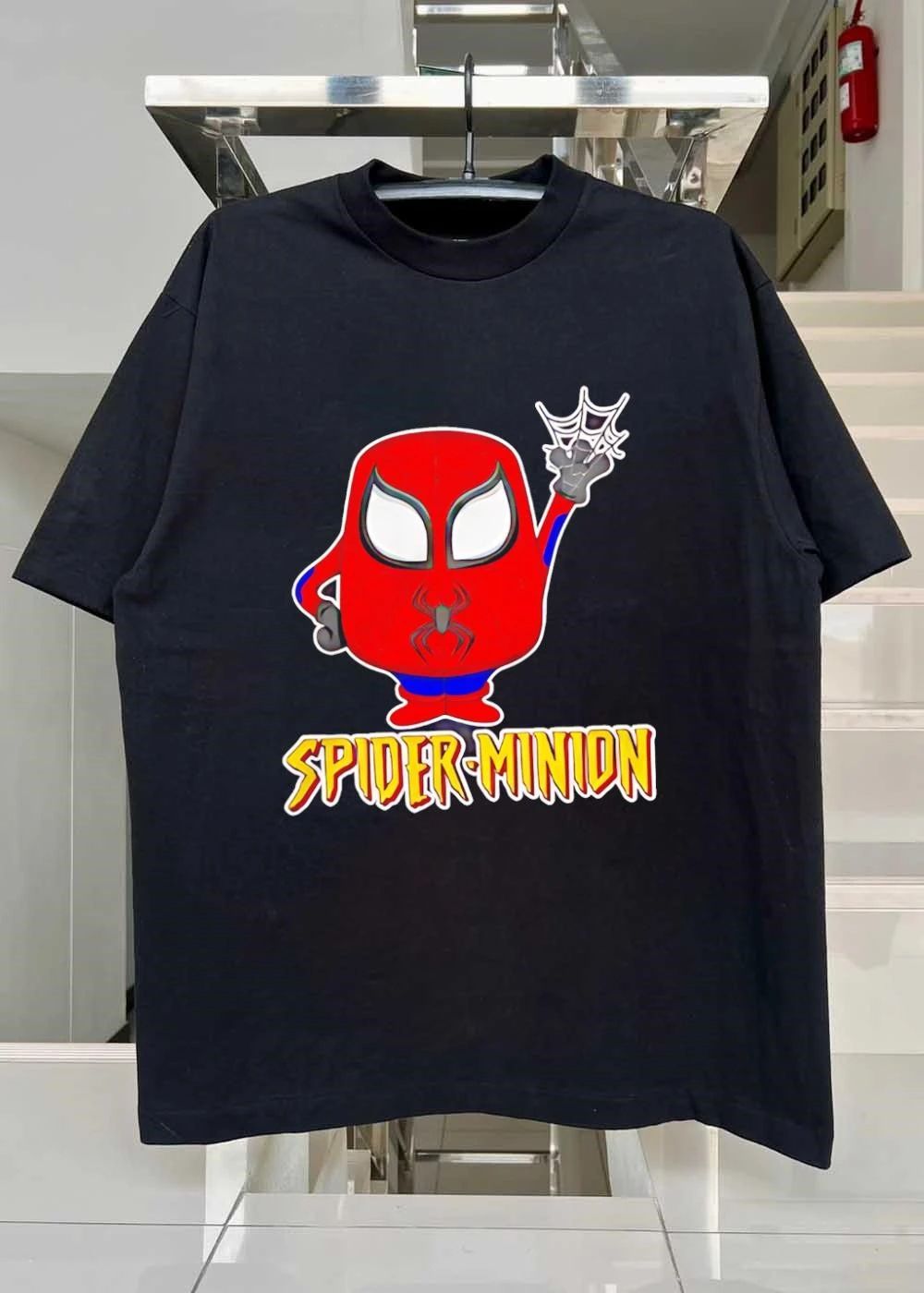 Spider Minion Cute Superhero Mashup Cartoon shirt