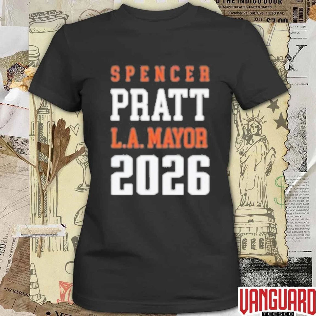 Vote Spencer Pratt for Mayor of Los Angeles 2026 Election t-shirt