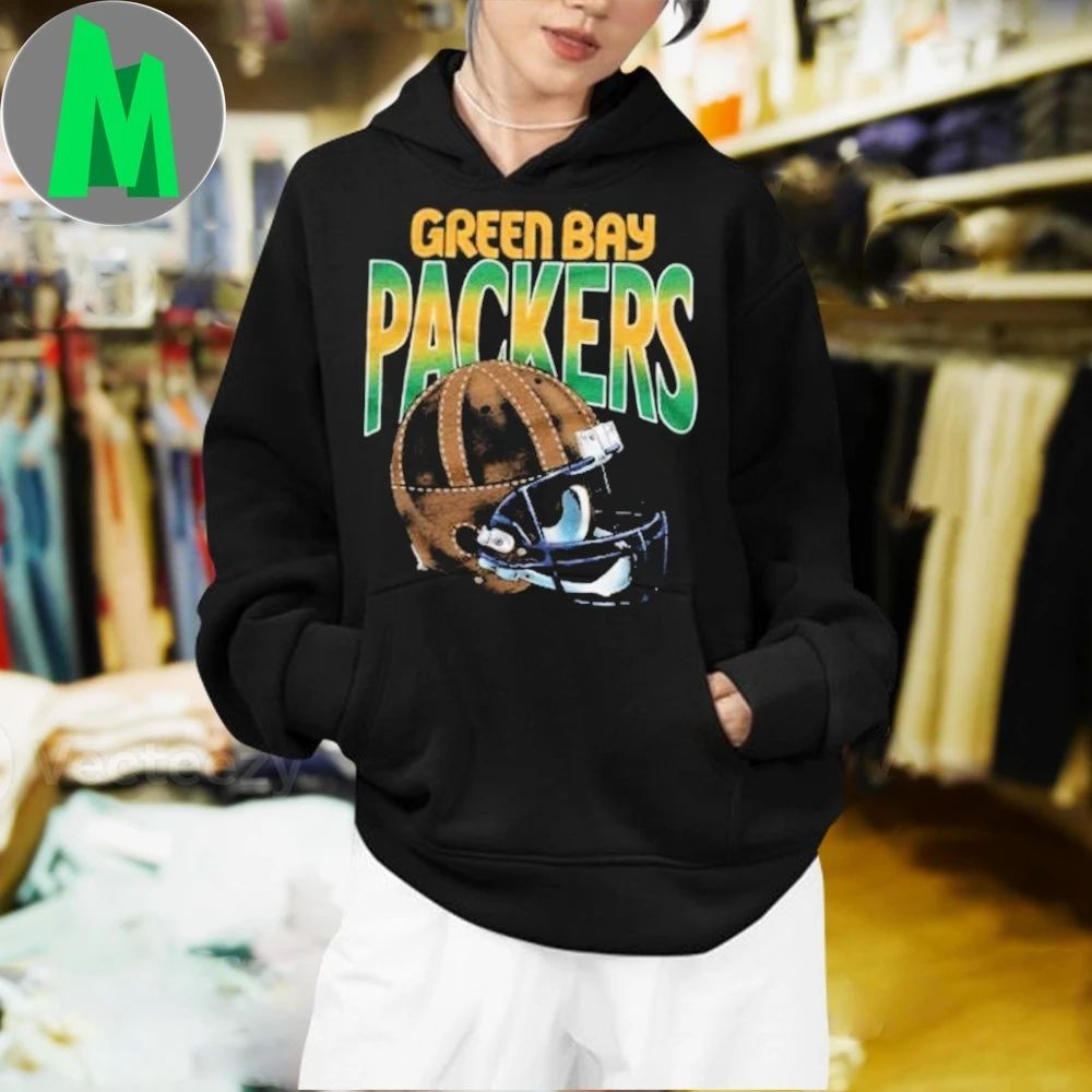 Green Bay Packers Gradient Alt Helmet New Shirt