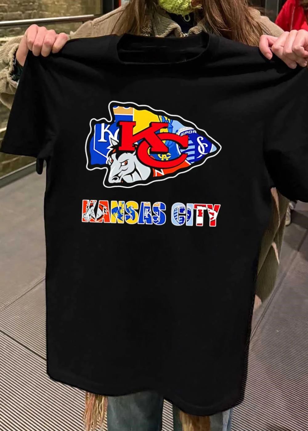 Kansas City Collage Kansas City Arrowhead Mascot Sports Team T-Shirt