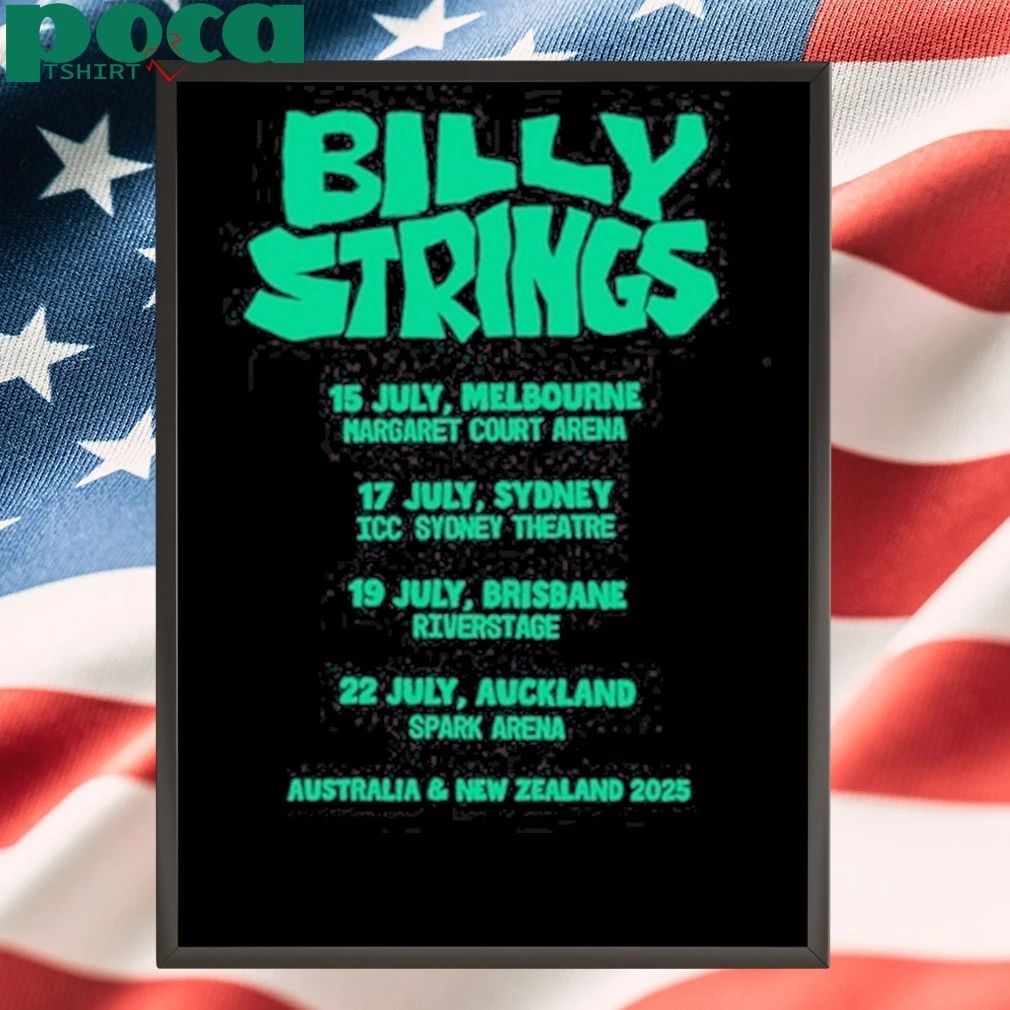 Billy Strings 2025 Tour Australia and New Zealand Shirt