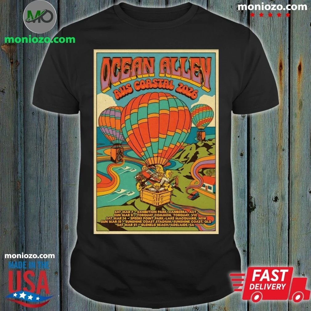 Original Ocean Alley 2026 AUS NZ Tour Coastal Poster T-Shirt – Best Gift for Music Fans