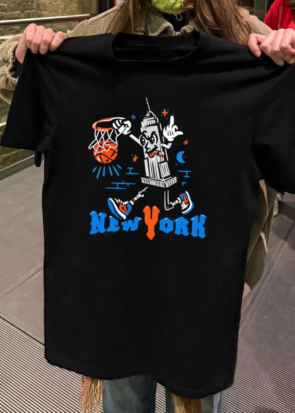 New York Empire State Building Smoking Cigar Dunking Basketball shirt