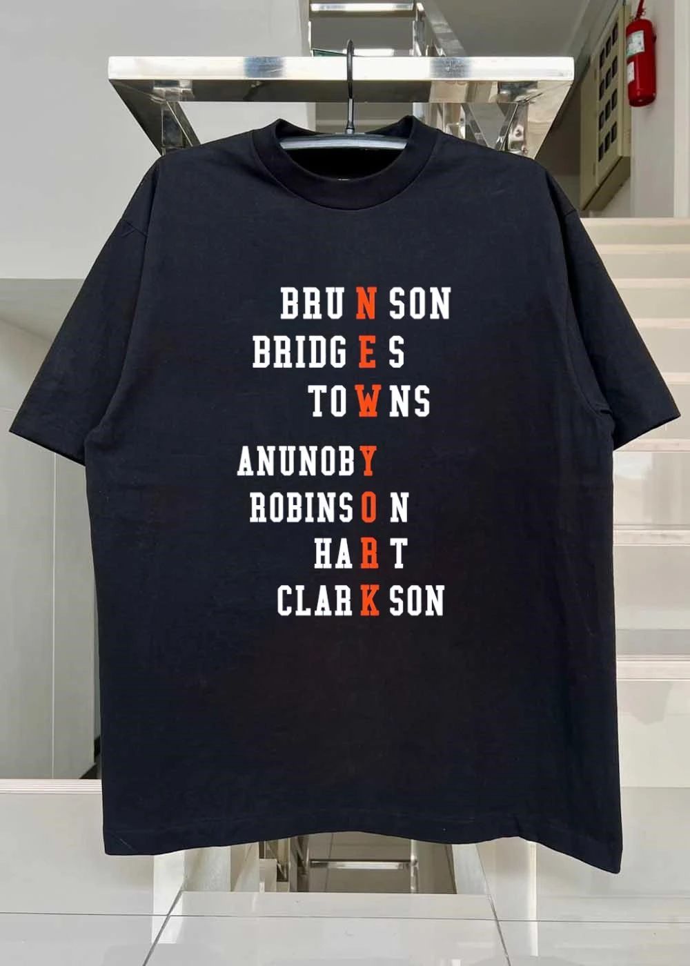 Knicks Fan Apparel Brunson Bridges Towns Anunoby Robinson Hart Clarkson New York T-Shirt