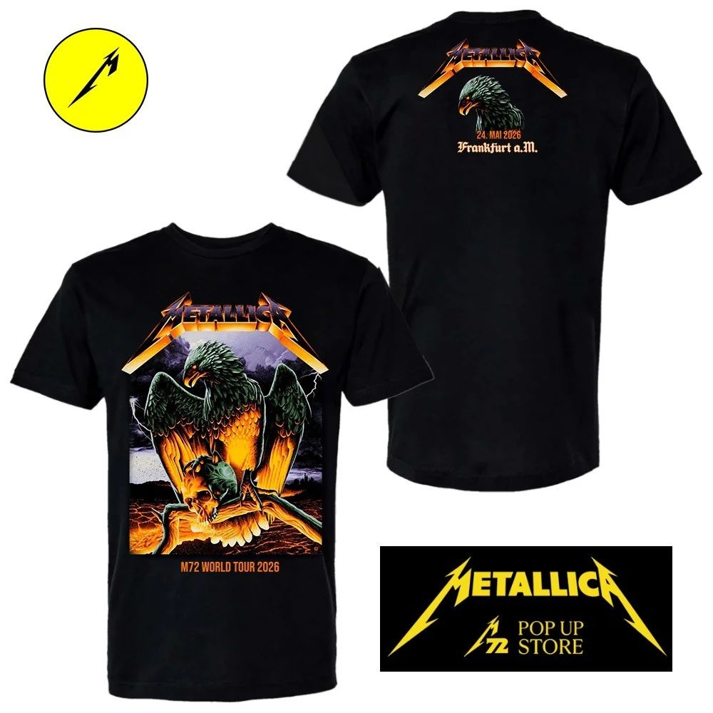 Metallica M72 Frankfurt Night 2 The Eagle Double-Sided T-Shirt – Deutsche Bank Park, Germany – May 24, 2026