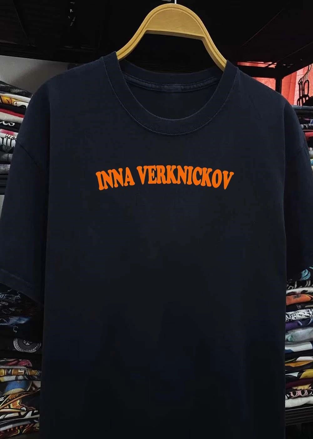 Inna Verknickov Orange Lettering Graphic T-Shirt