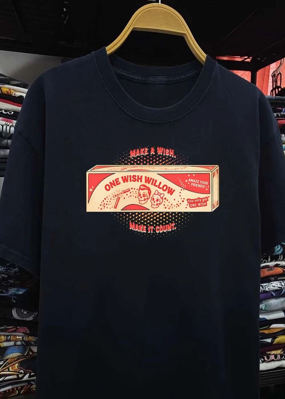 One Wish Willow skull crack fortune shirt
