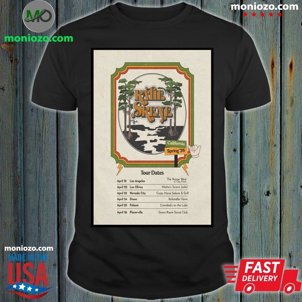 Kalie Skene Spring California 2026 Tour Poster Shirt