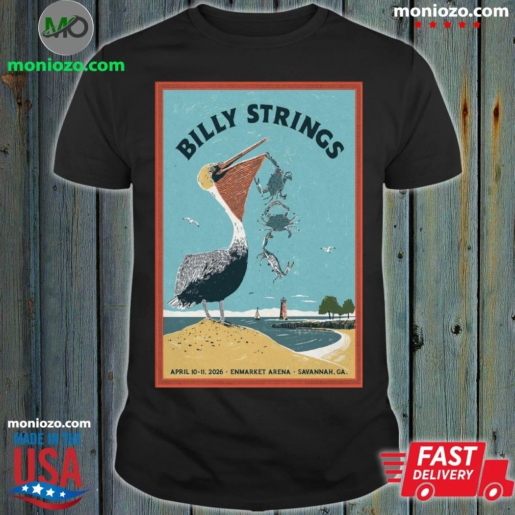 Original Billy Strings Savannah Enmarket Arena Apr 10-11 2026 Poster Shirt