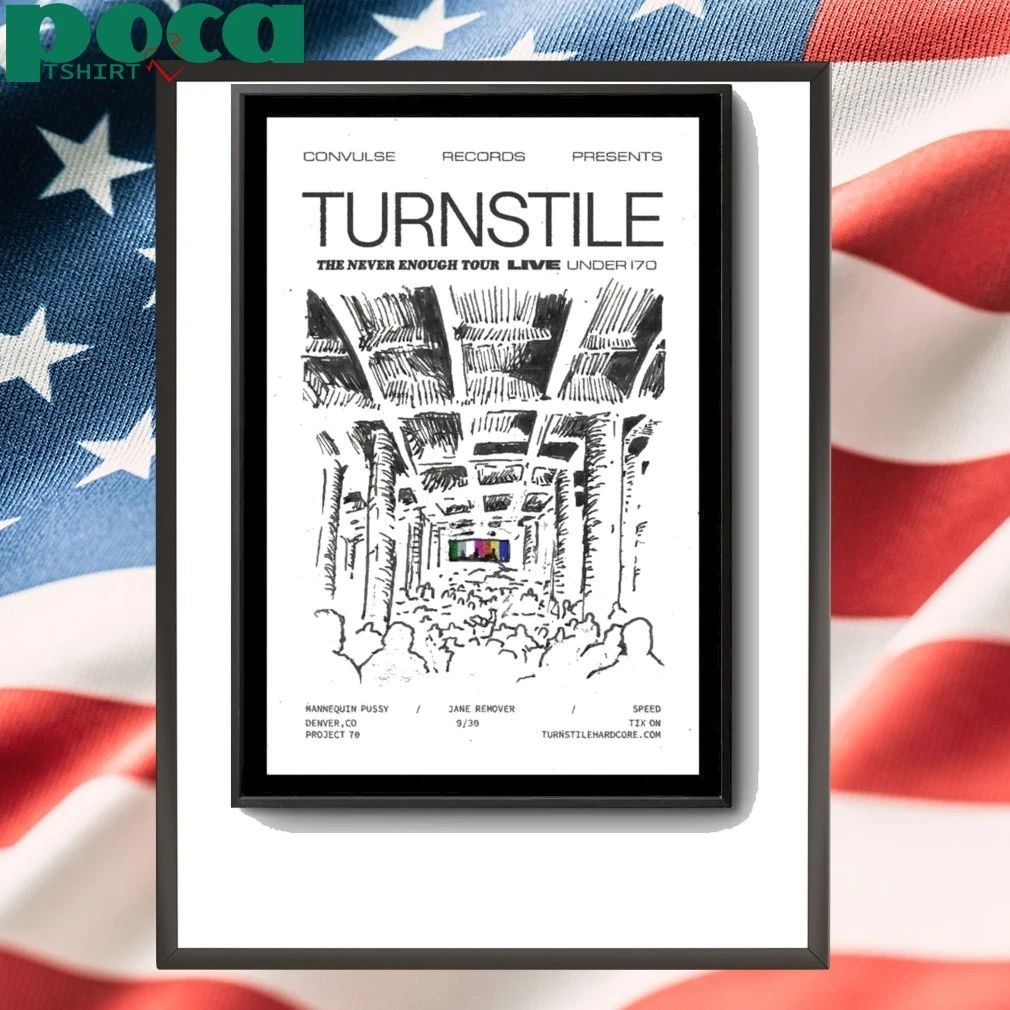 Turnstile Sep 30, 2025 Project 70 Under The Bridge. Denver, CO Poster shirt