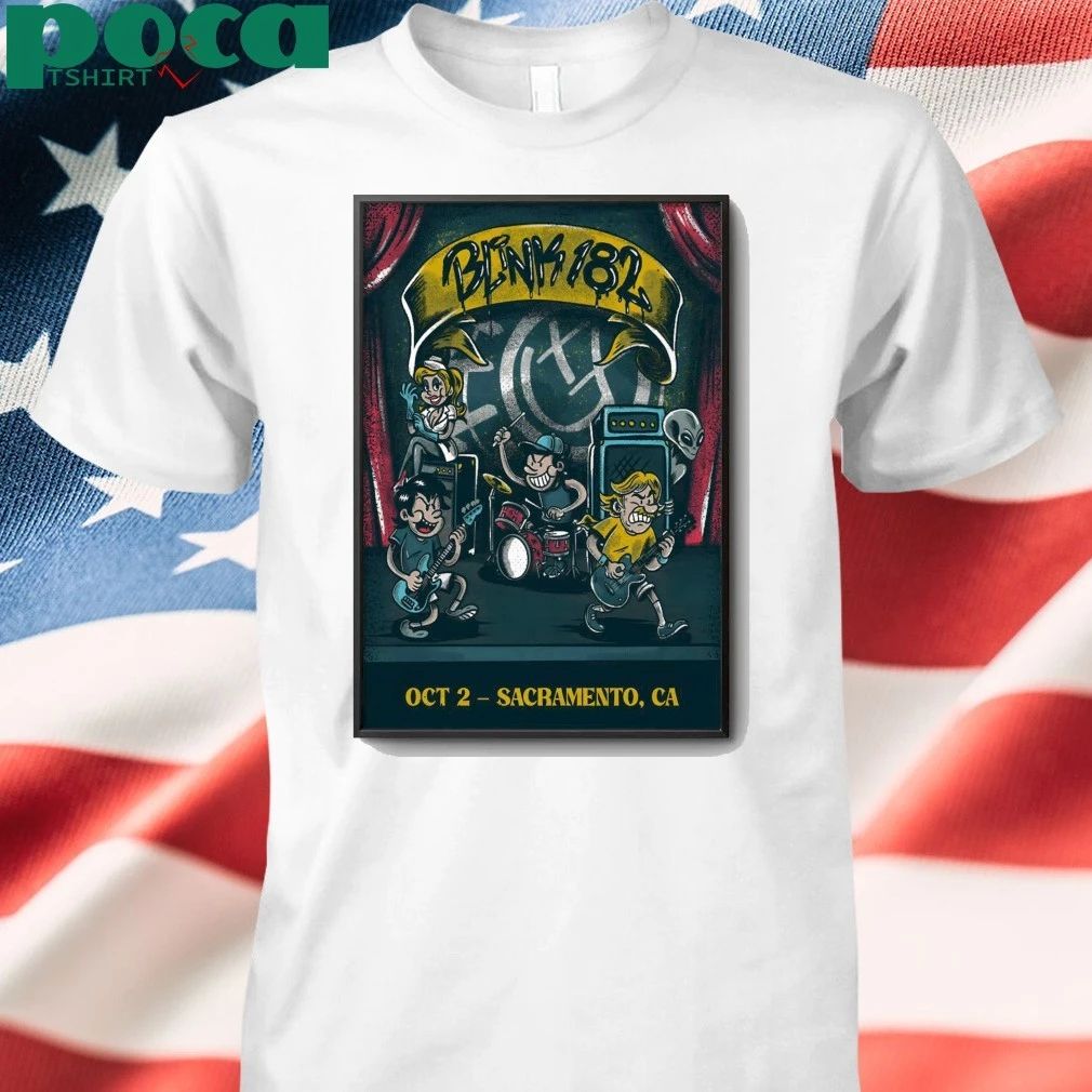 Blink 182 Oct 2 2025 Aftershock Festival Show Poster shirt
