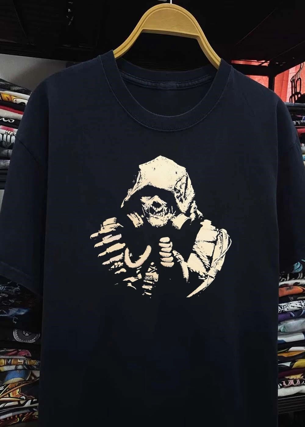 Arkham Scarecrow Gas Mask Hooded Villain Shirt