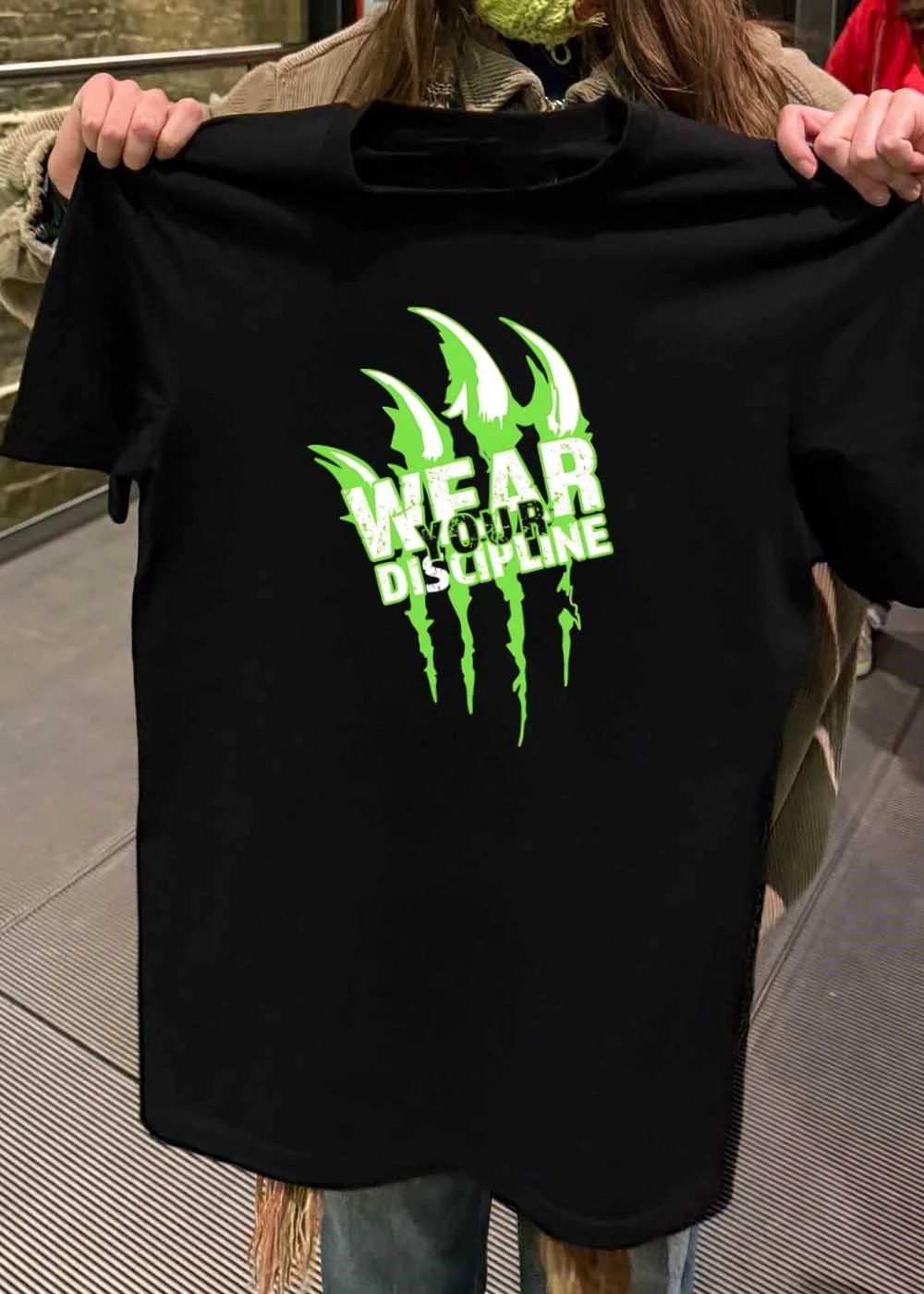 Distressed Green Claw Wear Your Discipline Graphic Shirt