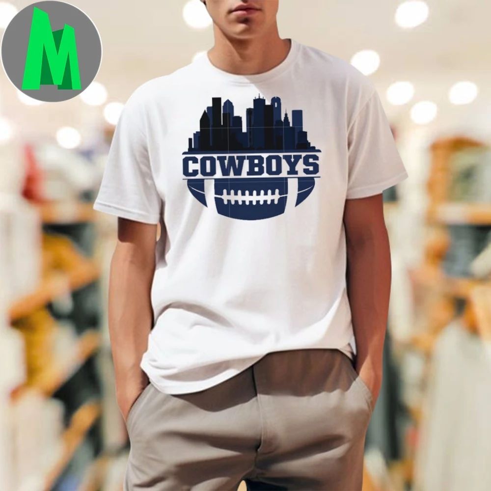 Cowboys football skyline logo and city Shirt